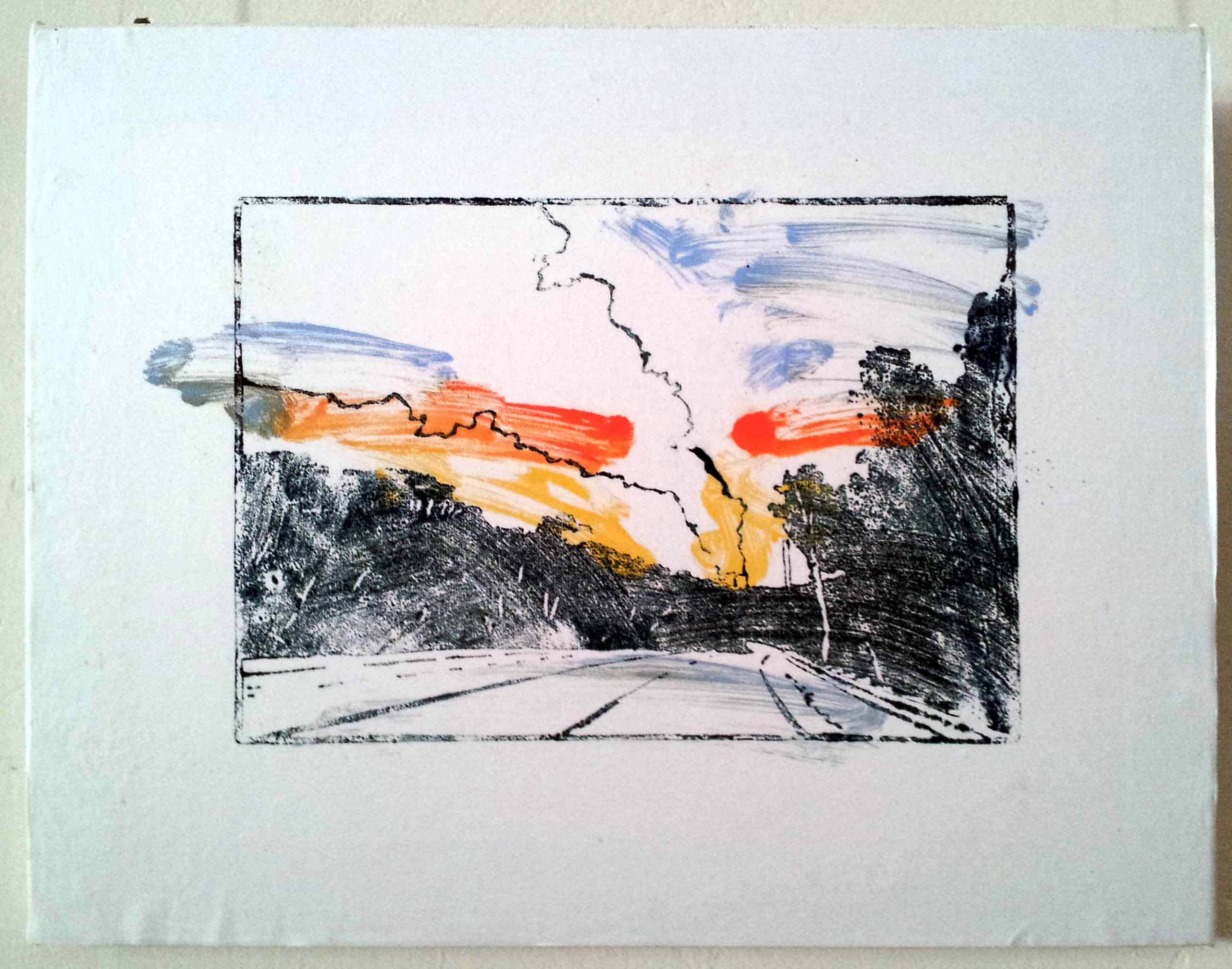 'And the Penny Dropp'd - Point Piper 2' 2014, serial monoprint, oil on woodblock on chinese paper laid on canvas, 35 cm (h) x 45 cm (w)