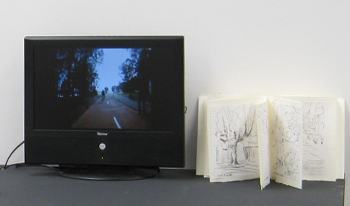 'Taking a Line for a Ride' 2011, real time video, d.i.y. sketch book. 